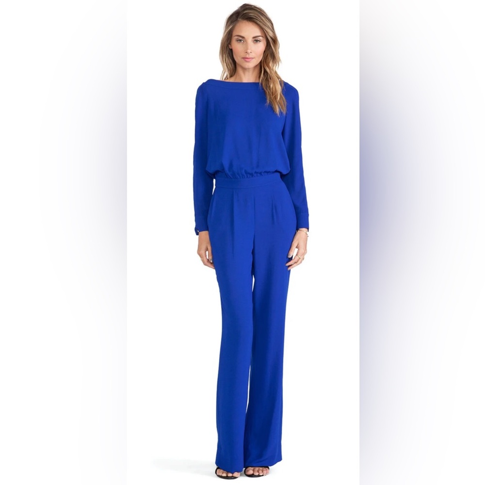 Diane Von Furstenberg Royal Blue Cynthia Junpsuit